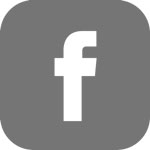 Facebook icon in dark grey